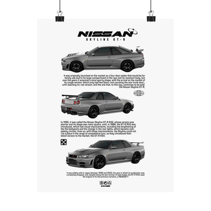 Nissan Skyline GT-R Vertical Poster - Automotive Art for Car Enthusiasts - CreativeRino