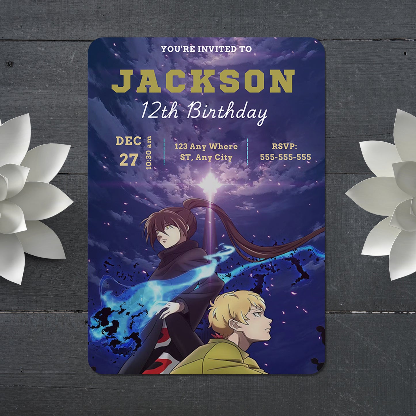 Tower Of God Birthday Invitation Template - CreativeRino