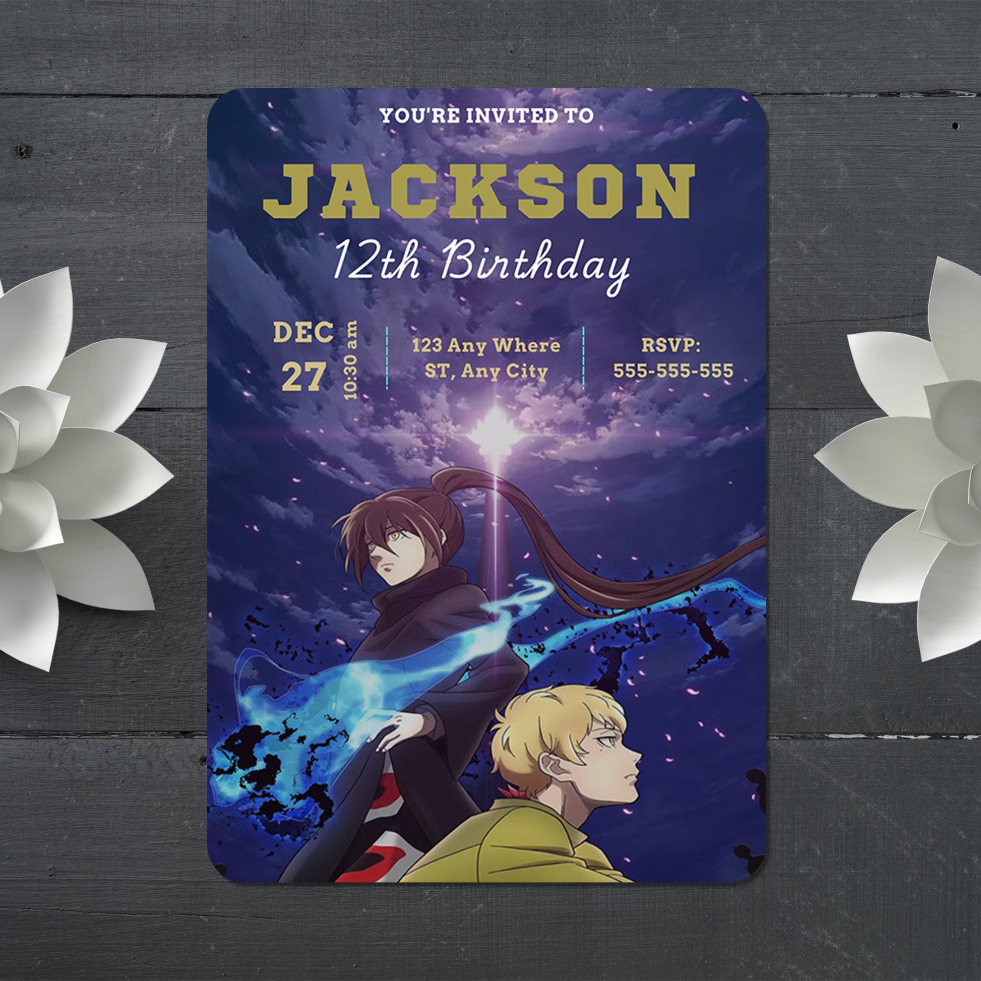 Tower Of God Birthday Invitation Template - CreativeRino