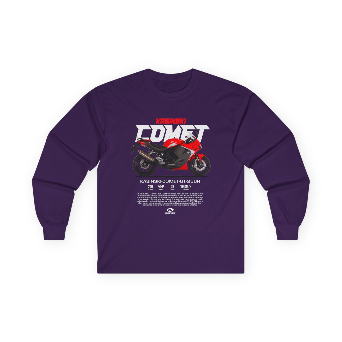 Kasinski Comet GT 250R Motorcycle Long Sleeve Tee - Unisex Ultra Cotton Graphic T-shirt - CreativeRino