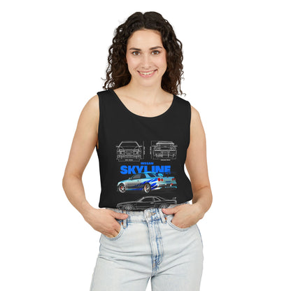Nissan Skyline Graphic Tank Top - Fast 2 Furious Car Enthusiast Apparel - CreativeRino