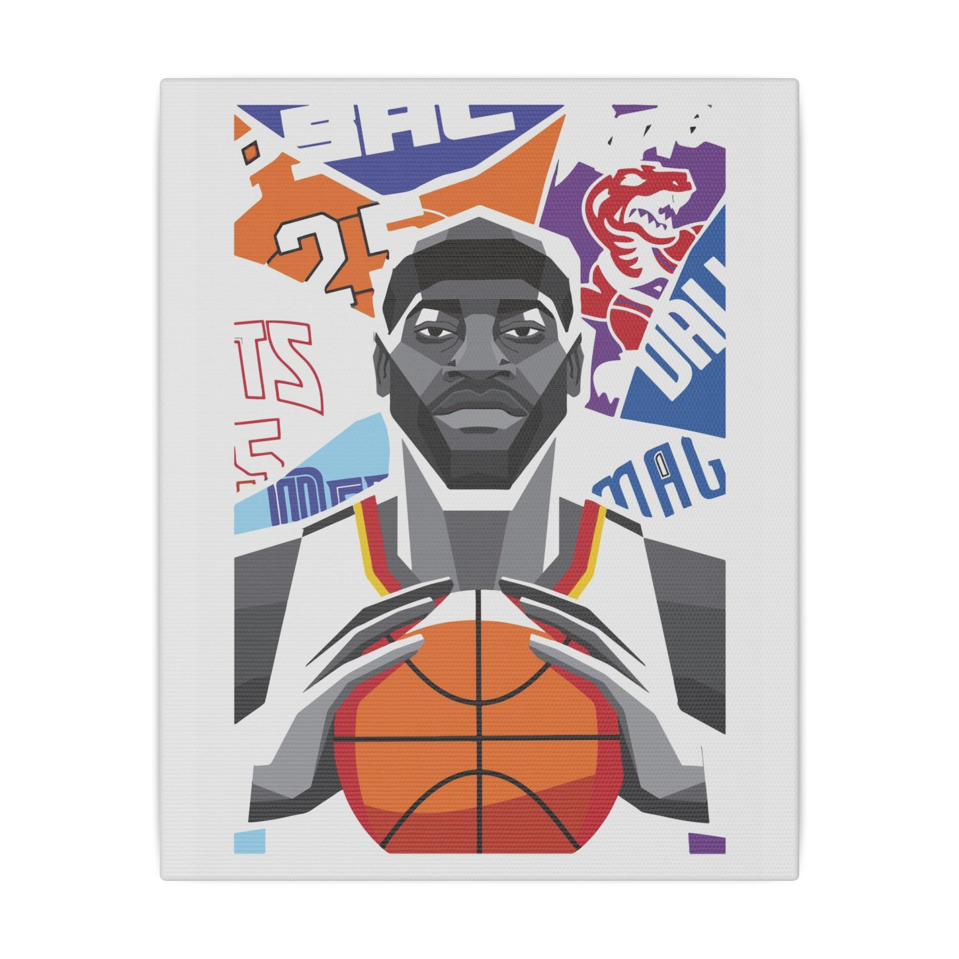 Basketball Wall Art - Matte Canvas Print for Sports Fans - CreativeRino