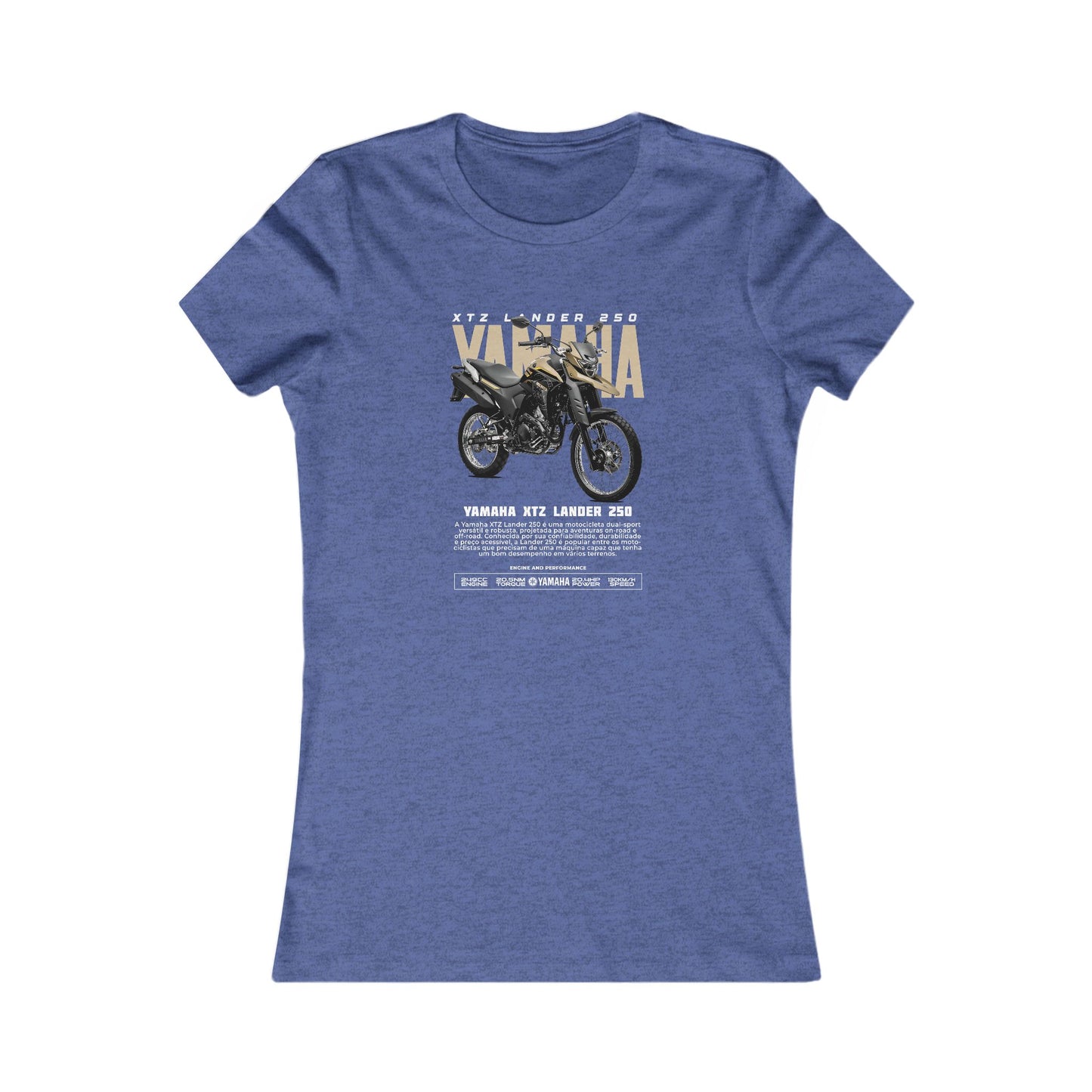 Yamaha XTZ Lander 250 Motorcycle Graphic Tee for Women - Perfect T-shirt for Riders and Gifting - CreativeRino