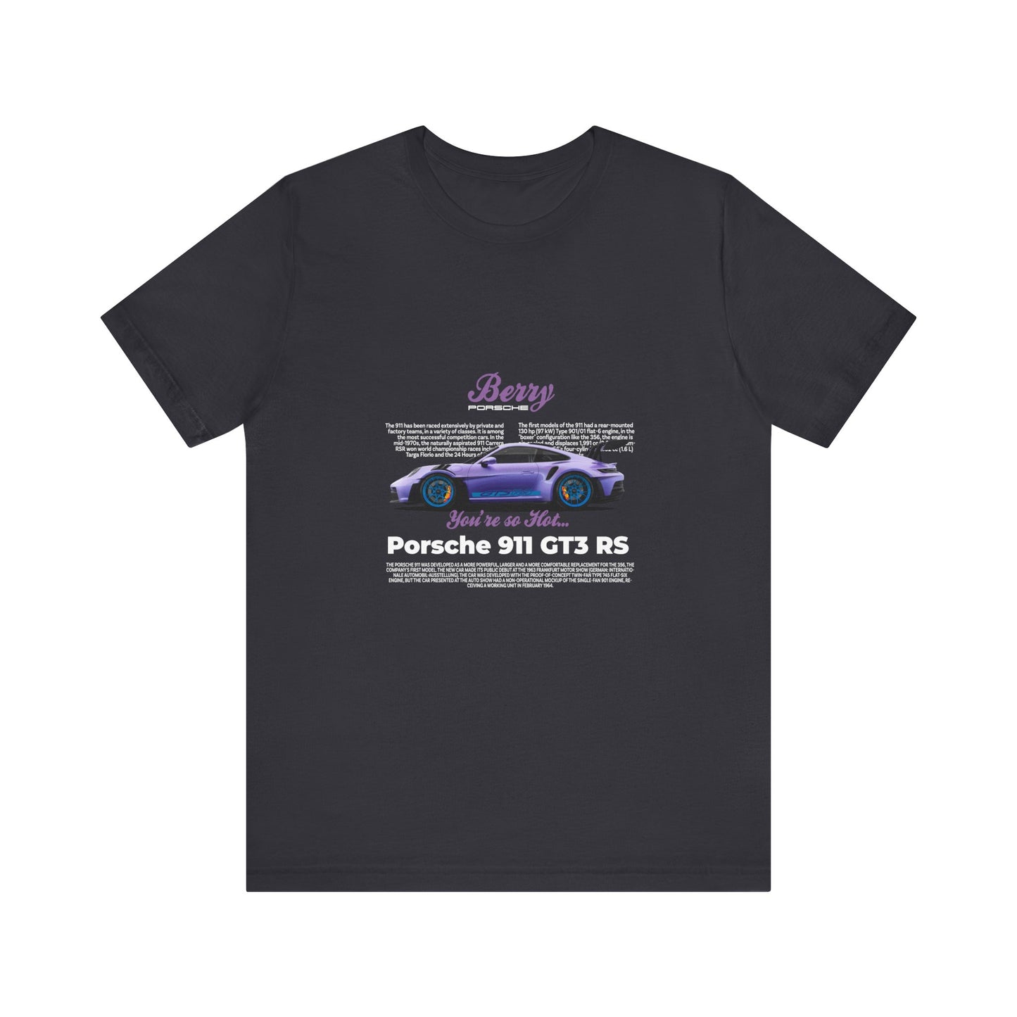 Porsche 911 GT3 RS Berry Car Tee for Automotive Enthusiasts - CreativeRino