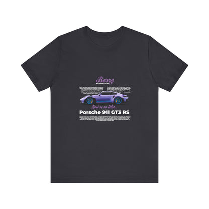 Porsche 911 GT3 RS Berry Car Tee for Automotive Enthusiasts - CreativeRino