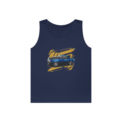Vintage Car Graphic Unisex Heavy Cotton Tank Top - CreativeRino