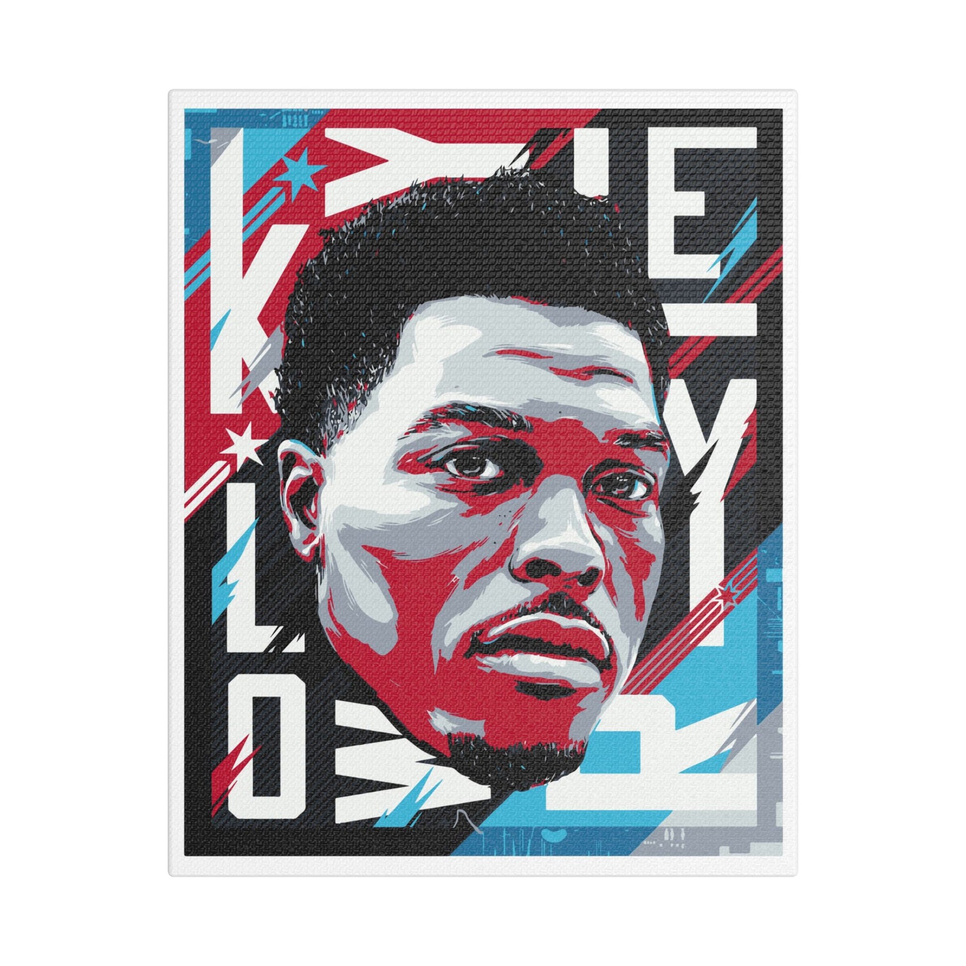 Kyle Lowry Vibrant Satin Canvas Wall Art – NBA Portrait of a Star Player - CreativeRino