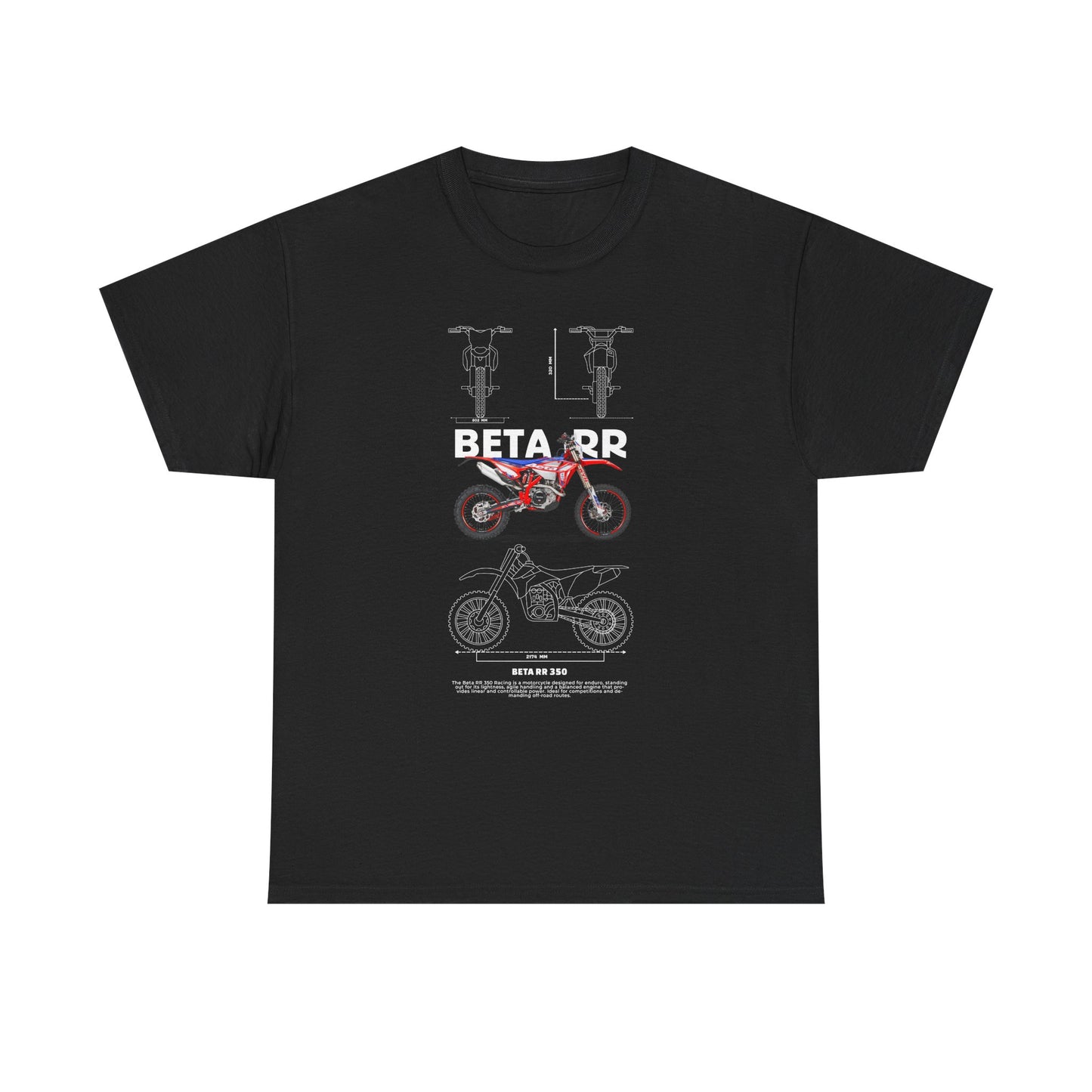 Unisex Heavy Cotton Tee - Beta RR Motorcycle Graphic T-shirt - CreativeRino