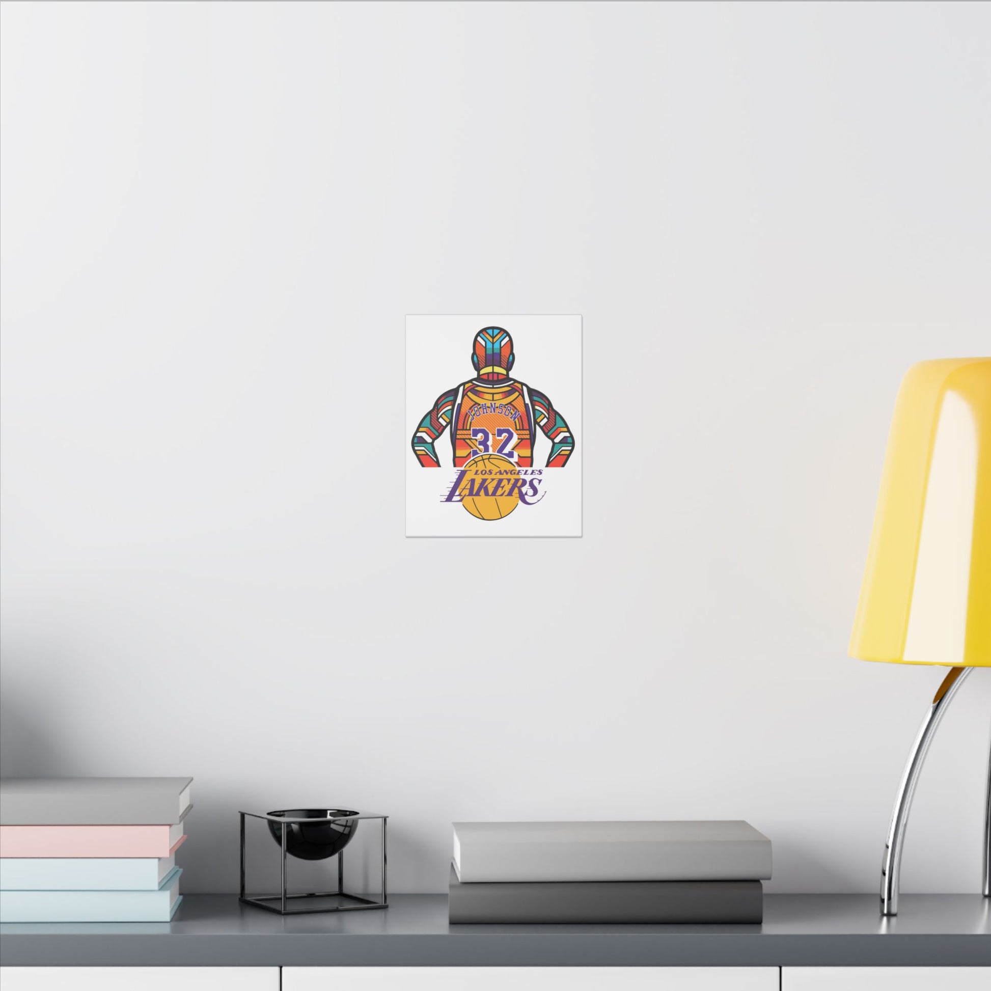 Los Angeles Lakers Art Canvas Print - Magic Johnson Basketball Decor - CreativeRino