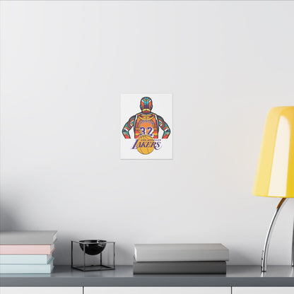 Los Angeles Lakers Art Canvas Print - Magic Johnson Basketball Decor - CreativeRino