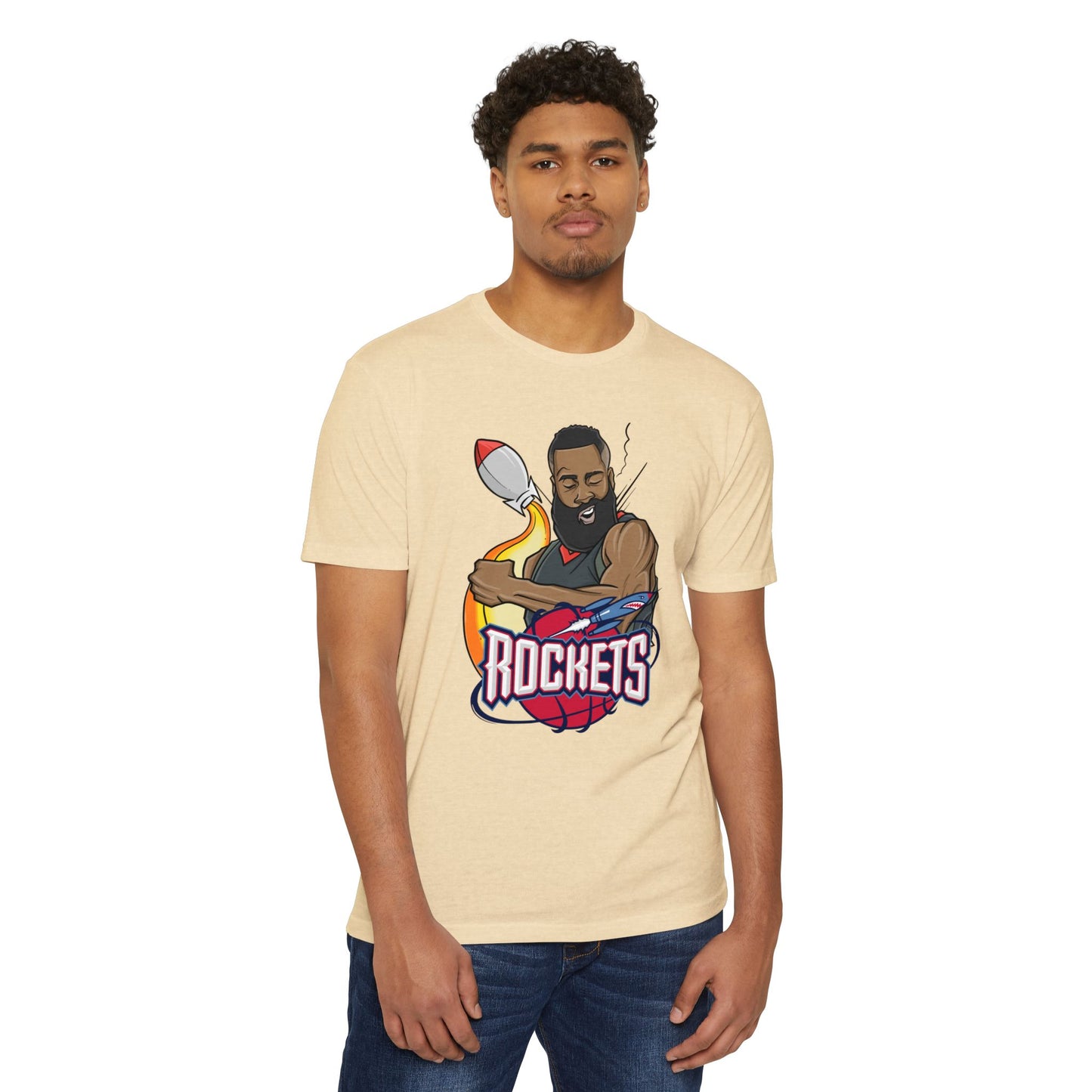 Retro James Harden Rockets Basketball T-shirt - Unisex Sports Tee - CreativeRino