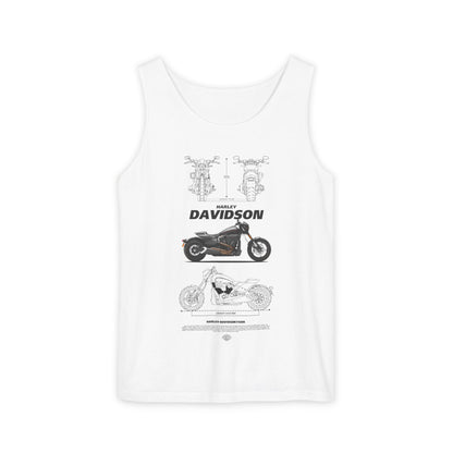 Harley Davidson FXDR Unisex Tank Top - Vintage Motorcycle Graphic Apparel - CreativeRino