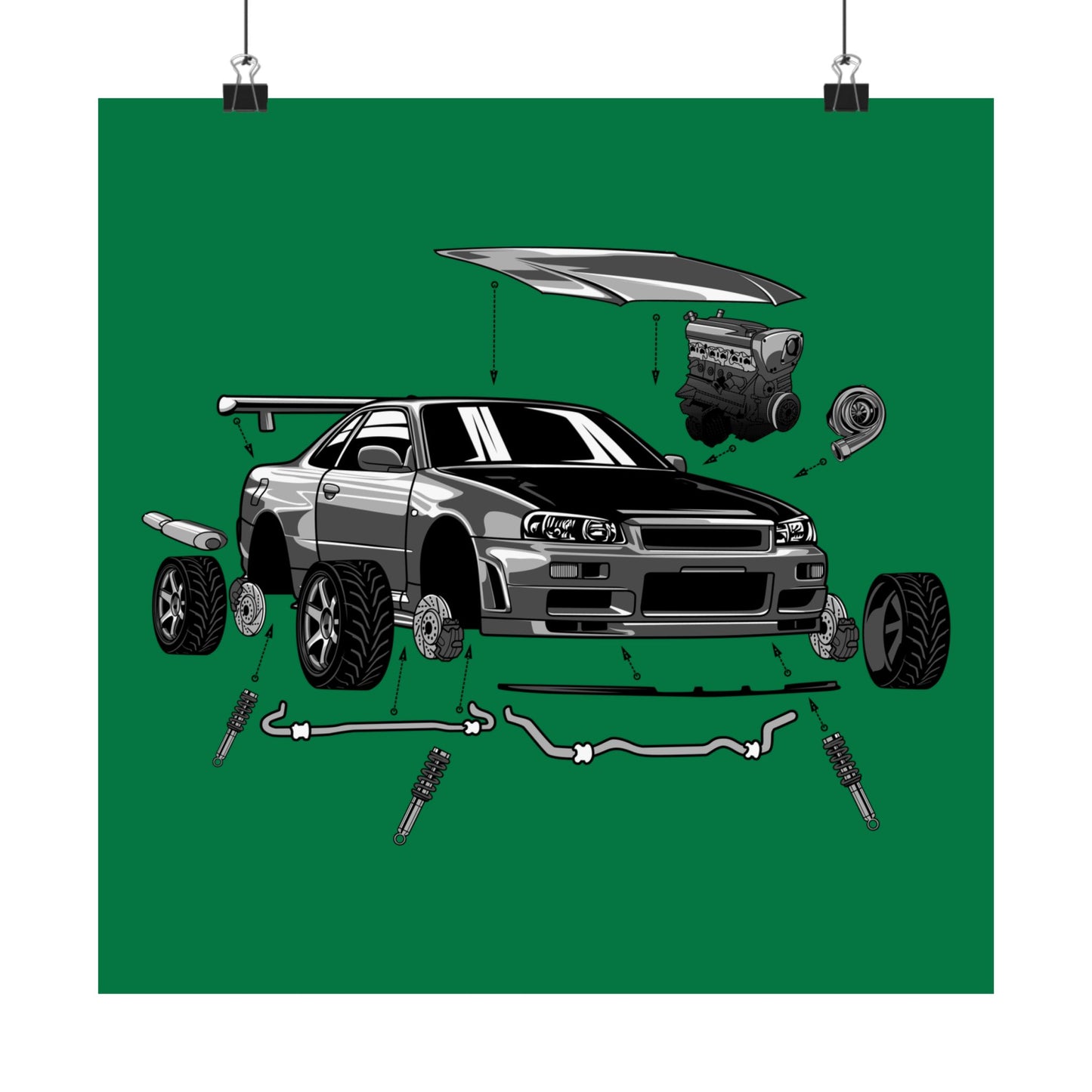 Automotive Enthusiast Matte Poster - Car Art - CreativeRino