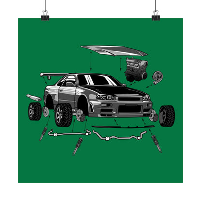 Automotive Enthusiast Matte Poster - Car Art - CreativeRino