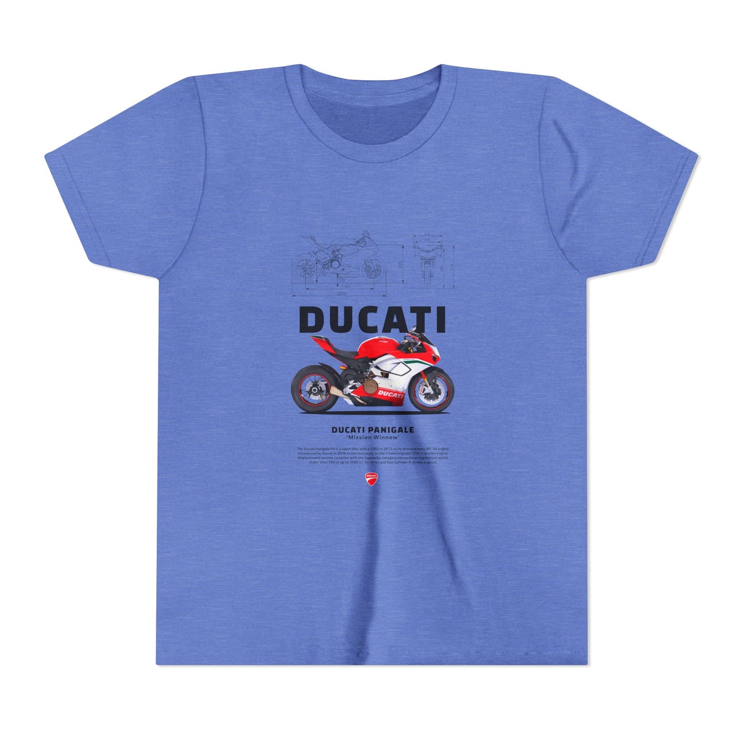 Ducati Panigale Youth Short Sleeve Tee - Perfect T-shirt for Young Moto Enthusiasts - CreativeRino