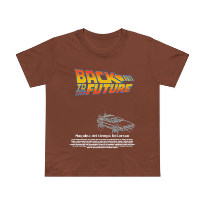 Retro 'Back to the Future' Women’s Maple Tee - Fun Casual T-shirt for Movie Fans - CreativeRino
