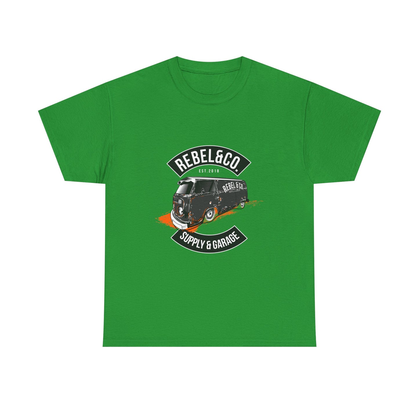 Rebel & Co. Supply Van Unisex Heavy Cotton Tee - Vintage Garage Style T-shirt - CreativeRino