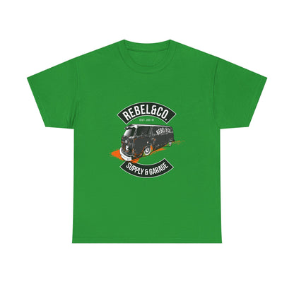 Rebel & Co. Supply Van Unisex Heavy Cotton Tee - Vintage Garage Style T-shirt - CreativeRino
