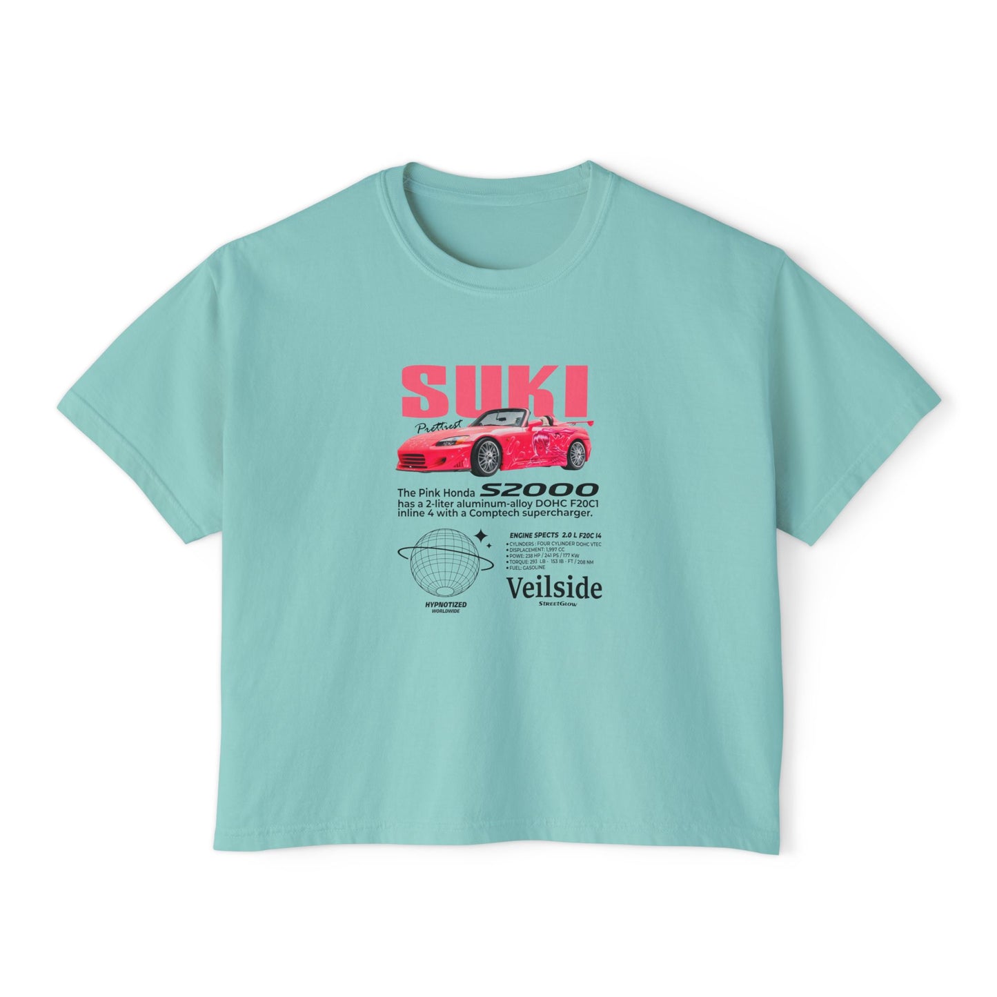 Honda S2000 Fast and Furious Women’s Boxy Tee - Vintage Car T-shirt Design - CreativeRino