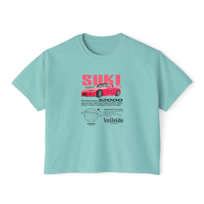 Honda S2000 Fast and Furious Women’s Boxy Tee - Vintage Car T-shirt Design - CreativeRino
