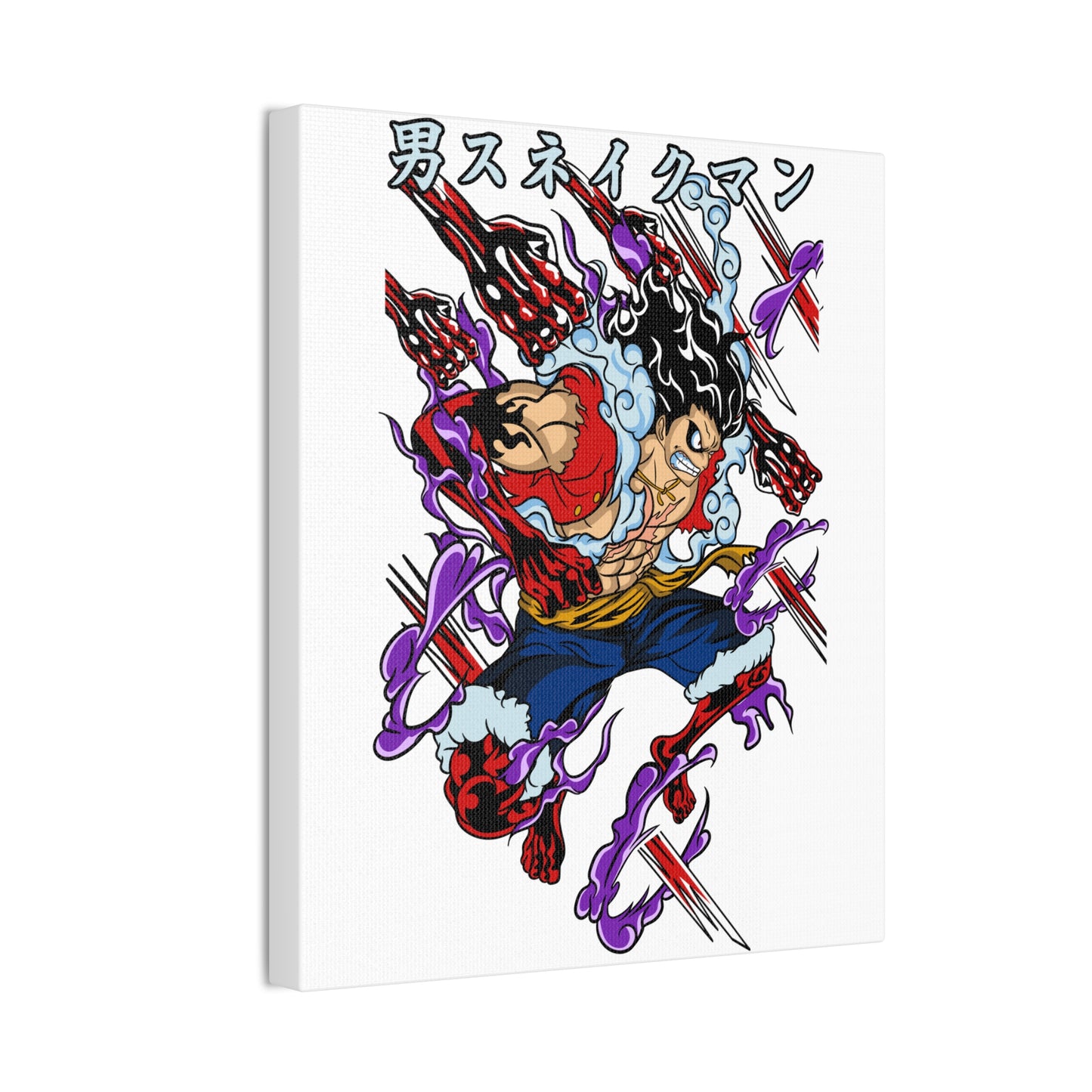 One Piece Dynamic Manga Canvas Art with Japanese Text - CreativeRino