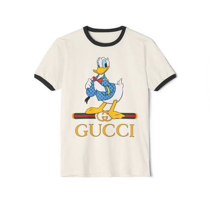Donald Duck Gucci Unisex Cotton Ringer T-shirt - Fun & Trendy Casual Wear - CreativeRino