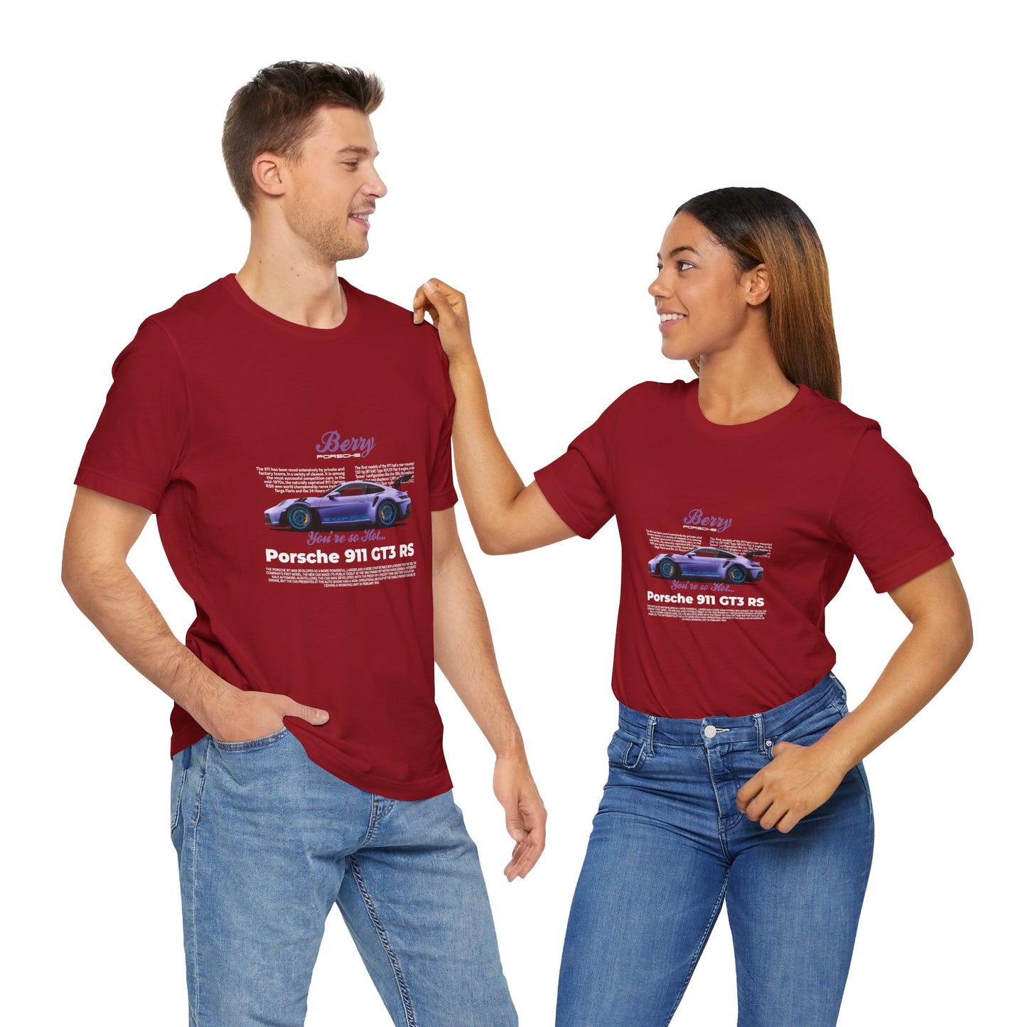 Porsche 911 GT3 RS Berry Car Tee for Automotive Enthusiasts - CreativeRino