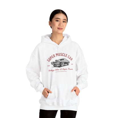 Super Muscle Car Hoodie - Unisex Heavy Blend Sweatshirt for Car Enthusiasts - CreativeRino