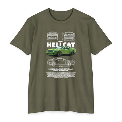 Dodge Charger SRT Hellcat Graphic T-Shirt - Unisex Car Enthusiast Apparel - CreativeRino