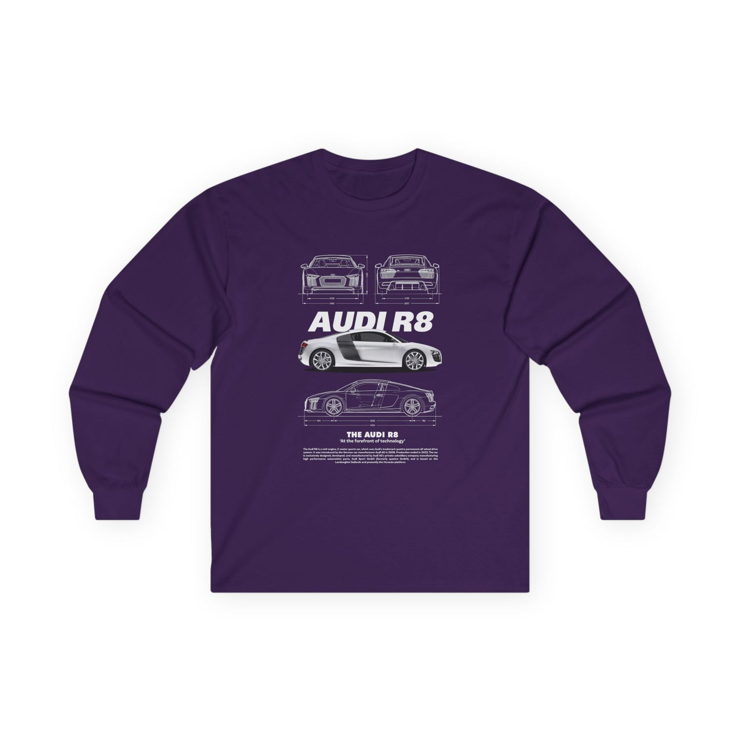 Audi R8 Unisex Long Sleeve Tee - Perfect Gift for Car Enthusiasts - CreativeRino