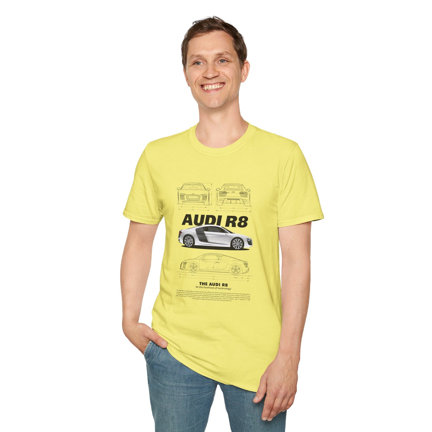 Audi R8 Graphic T-Shirt - Perfect for Car Enthusiasts - CreativeRino