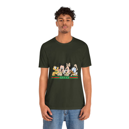 Gucci Mickey Mouse Graphic Tee - Unisex Jersey Short Sleeve T-shirt - CreativeRino
