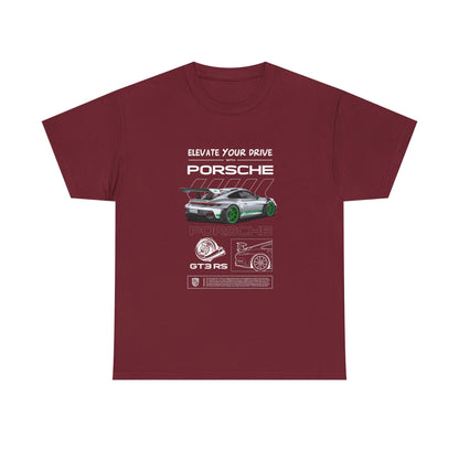 Porsche 911 Elevate Your Drive Unisex Heavy Cotton Tee - CreativeRino