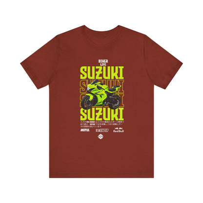 Biker Life Suzuki Unisex Jersey Short Sleeve Tee - Perfect T-shirt for Motorcycle Enthusiasts - CreativeRino