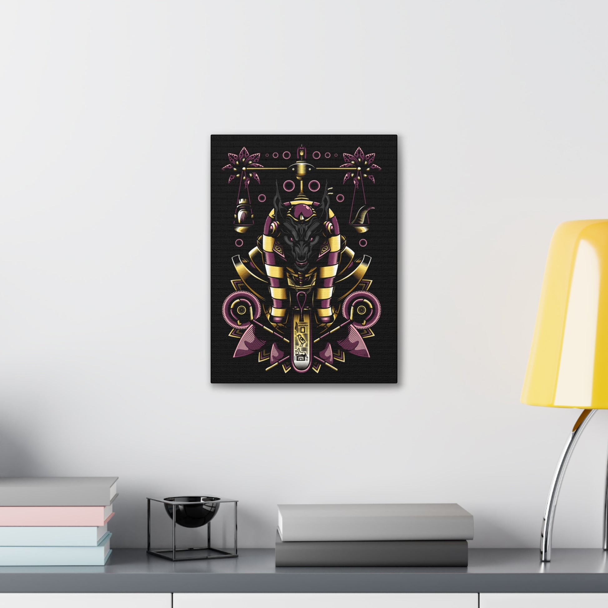 Egyptian Anubis Canvas Art - Mystical Home Decor - CreativeRino