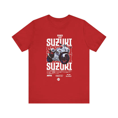 Biker Life Suzuki Unisex Short Sleeve Tee - Perfect T-shirt for Motorcycle Enthusiasts - CreativeRino