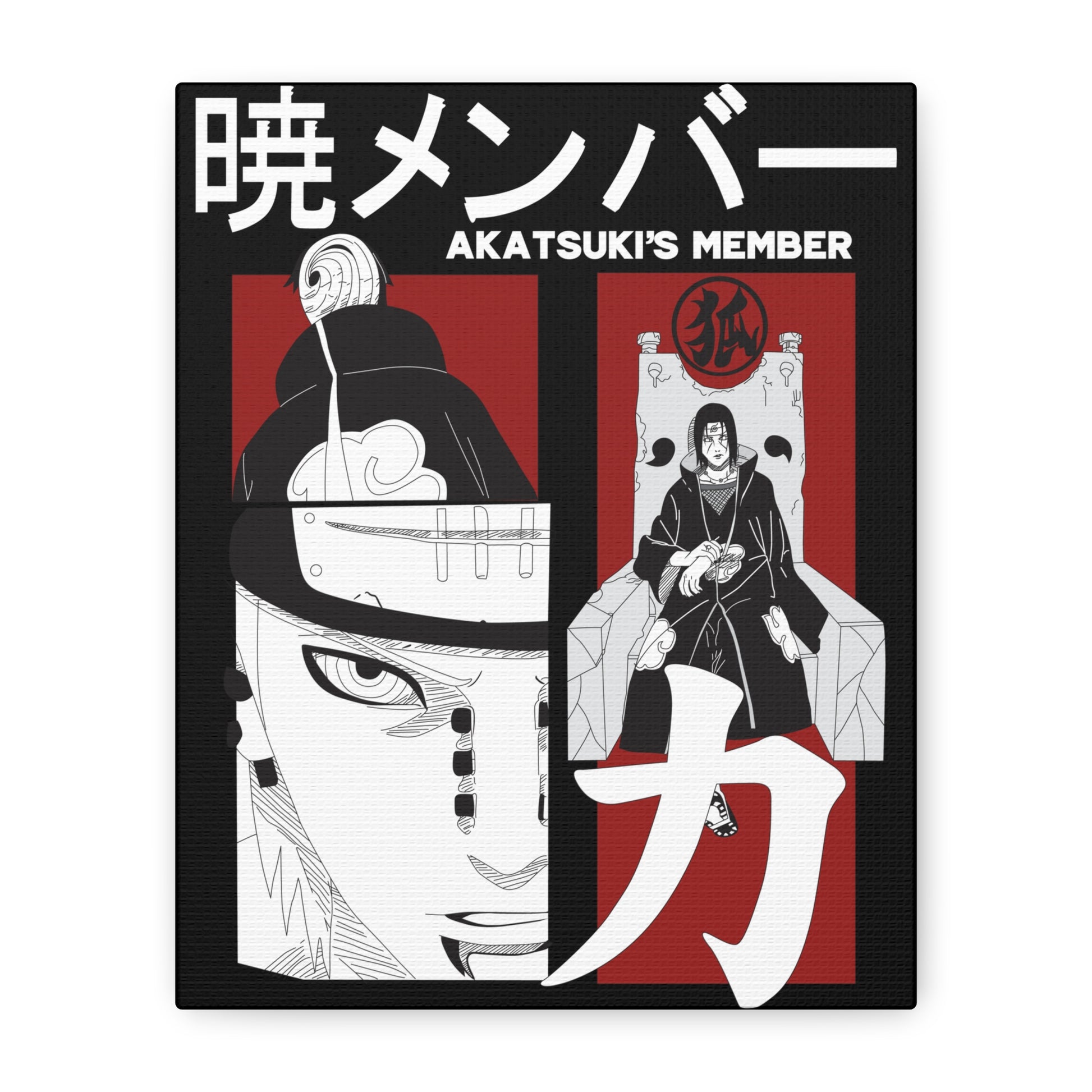 Anime-Inspired Stretched Canvas Art - Naruto Akatsuki's Member - CreativeRino