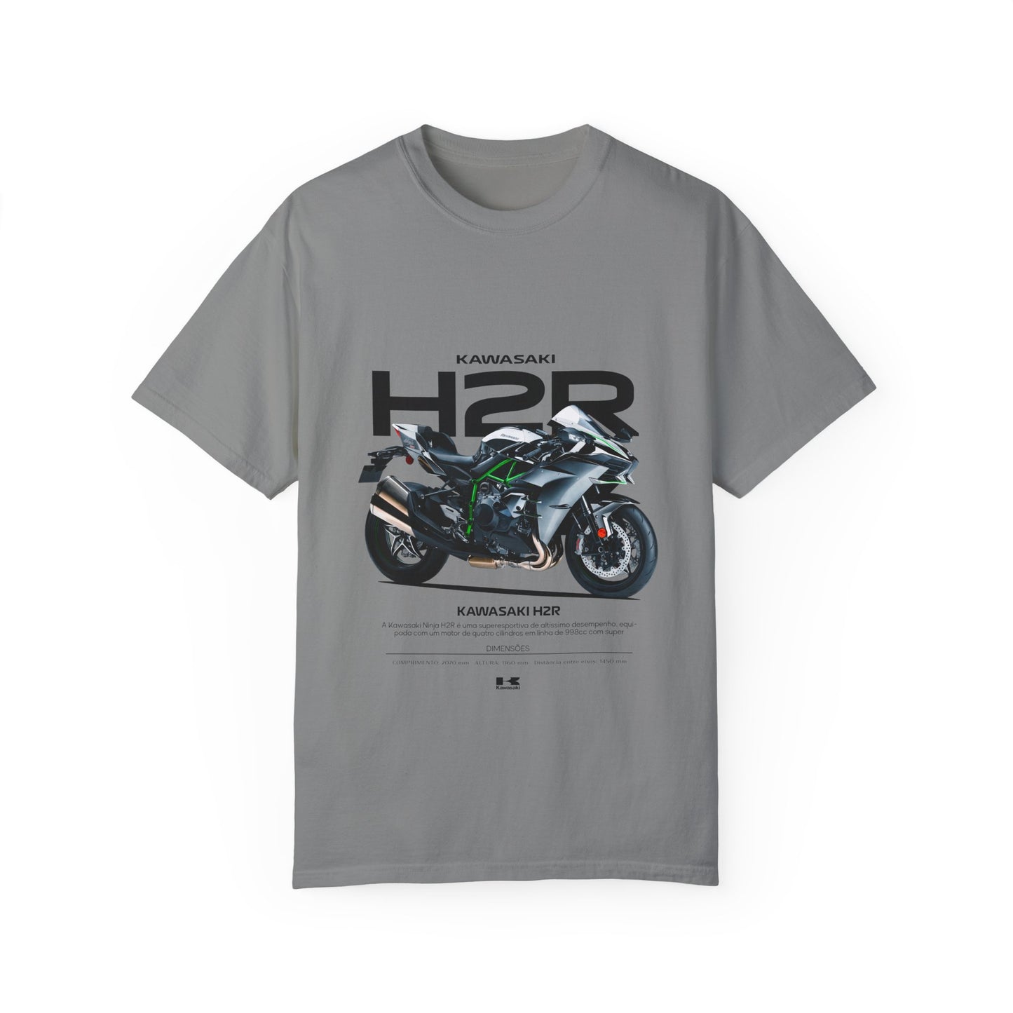 Kawasaki Ninja H2 R Motorcycle Unisex T-Shirt - Garment-Dyed, Casual Style - CreativeRino