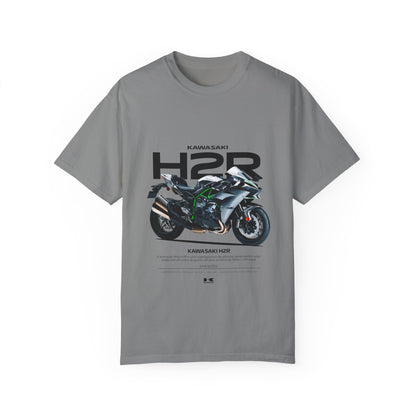 Kawasaki Ninja H2 R Motorcycle Unisex T-Shirt - Garment-Dyed, Casual Style - CreativeRino