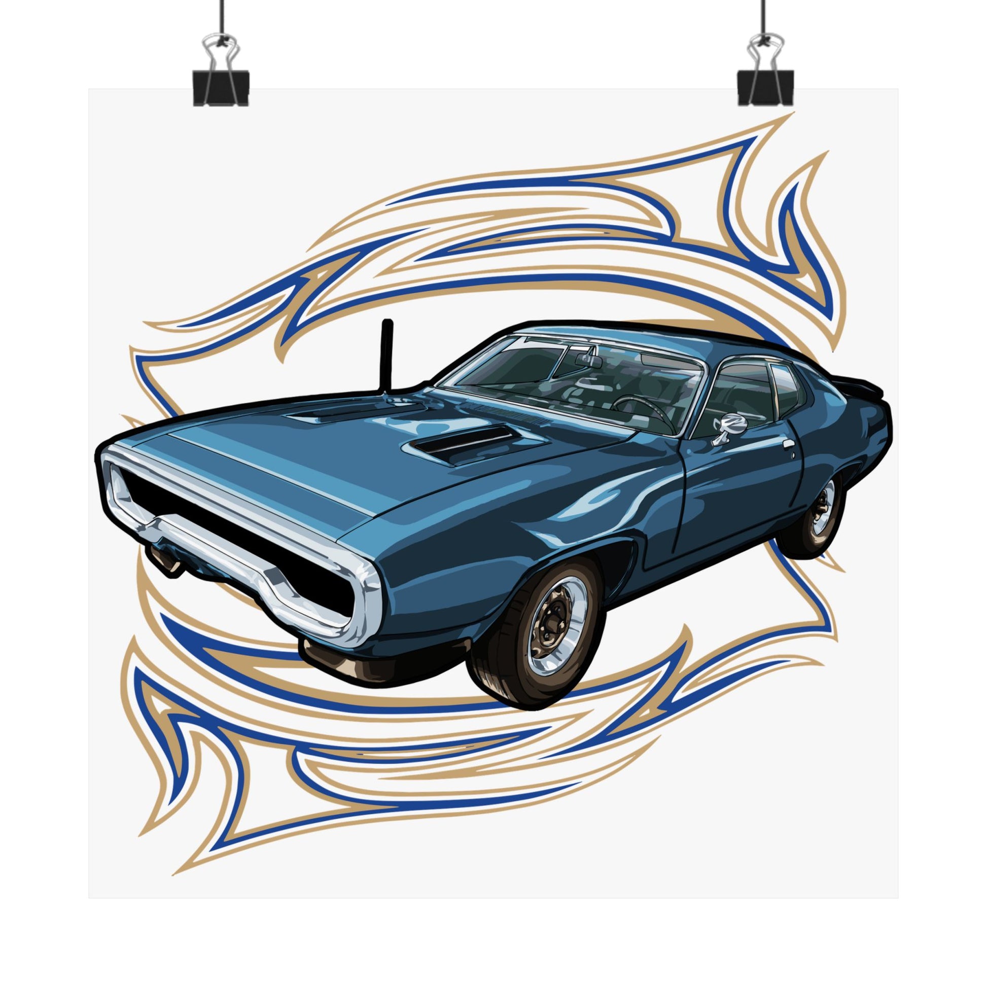 Vintage Car Matte Square Poster - Classic Automotive Art for Car Enthusiasts - CreativeRino