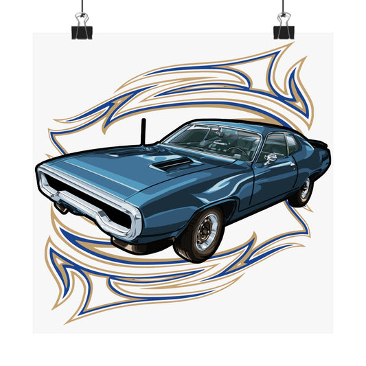 Vintage Car Matte Square Poster - Classic Automotive Art for Car Enthusiasts - CreativeRino