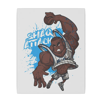 Shaq Attack Canvas Art - Stretched Wall Decor for Basketball Fans - CreativeRino