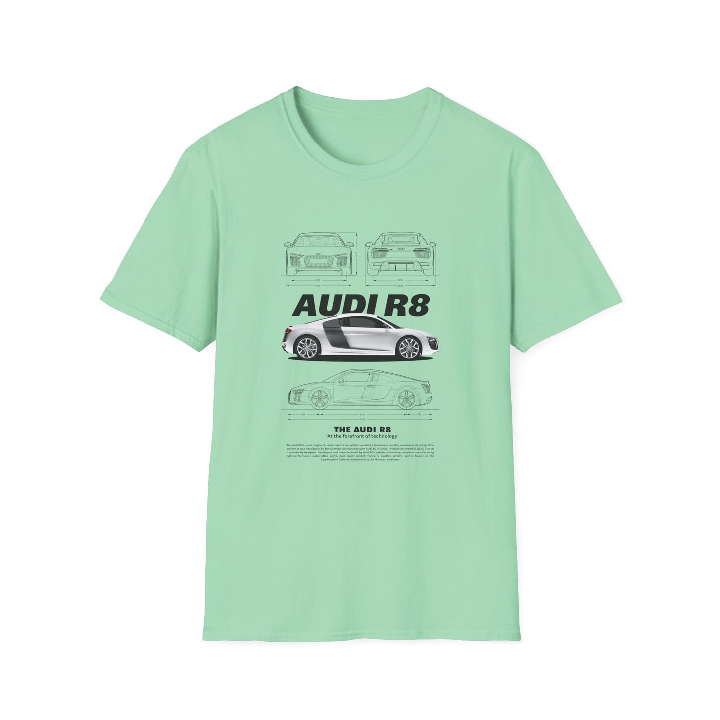 Audi R8 Graphic T-Shirt - Perfect for Car Enthusiasts - CreativeRino