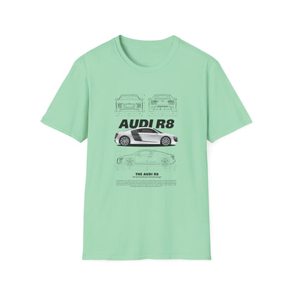 Audi R8 Graphic T-Shirt - Perfect for Car Enthusiasts - CreativeRino