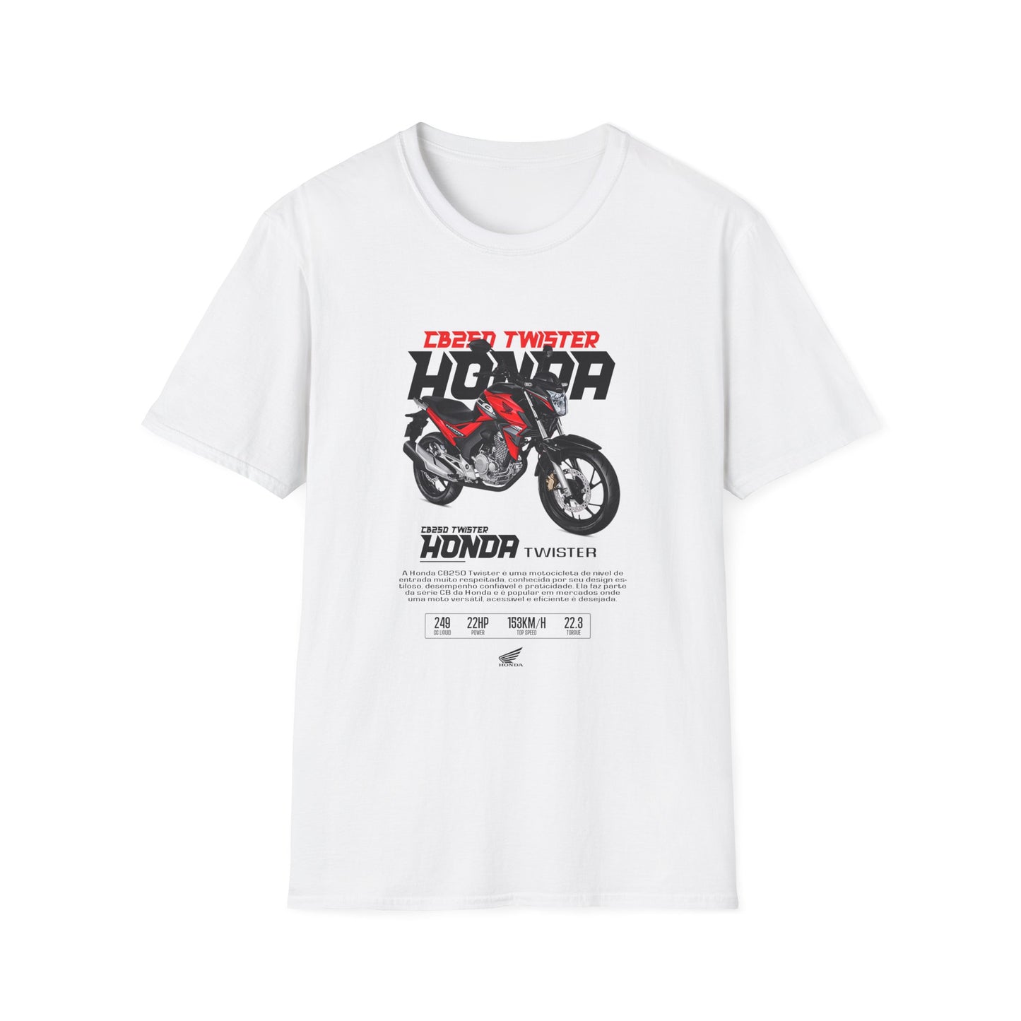 Honda Twister Unisex Softstyle T-Shirt - Motorcycle Enthusiast Graphic Tee - CreativeRino