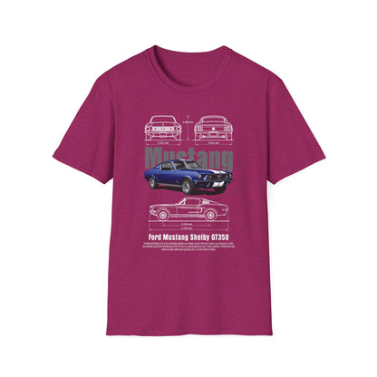 Ford Mustang Shelby GT350 Unisex Softstyle T-Shirt - Car Lovers Tee - CreativeRino