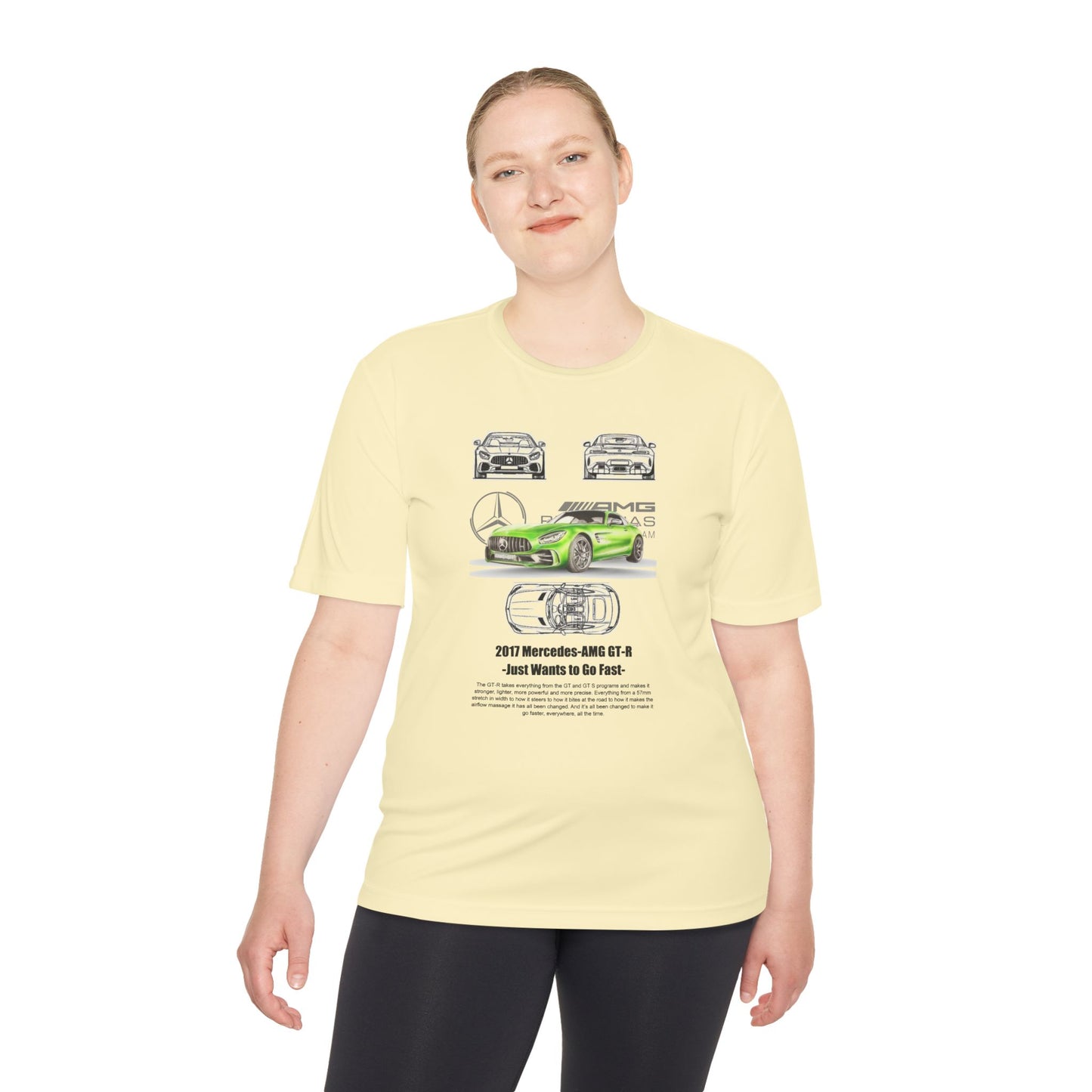 Unisex Moisture Wicking Tee - 2017 Mercedes-AMG GT-R Fast Car T-shirt Design - CreativeRino