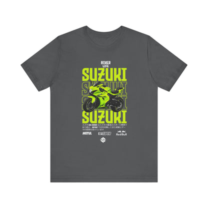 Biker Life Suzuki Unisex Jersey Short Sleeve Tee - Perfect T-shirt for Motorcycle Enthusiasts - CreativeRino
