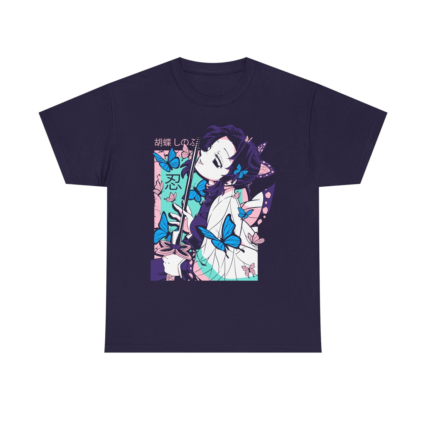 Butterfly Dreams Unisex Heavy Cotton Tee | Demon Slayer Inspired T-shirt Design - CreativeRino