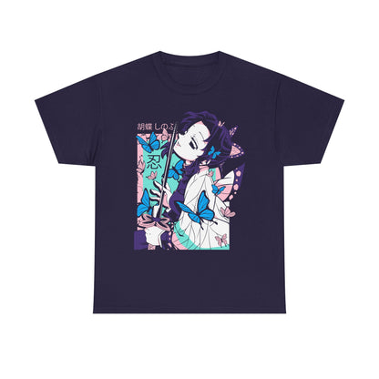 Butterfly Dreams Unisex Heavy Cotton Tee | Demon Slayer Inspired T-shirt Design - CreativeRino